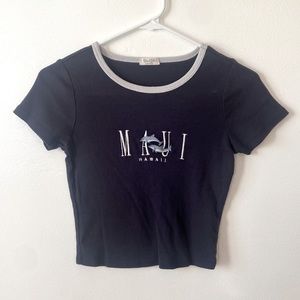 Brandy Melville Maui Dolphin Cropped Tee